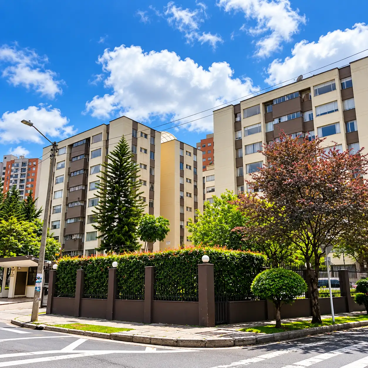 Zonas verdes y plazoleta Condominio La Sultana C